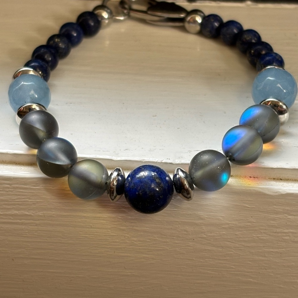 Tocara Carmelle Elegant Blue Beaded Bracelet with Lapis